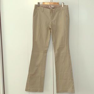 Bootcut khaki pants